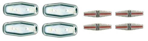 1968 Chevrolet Camaro Seat Back Emblems w/Backing Plates-CHQW-920