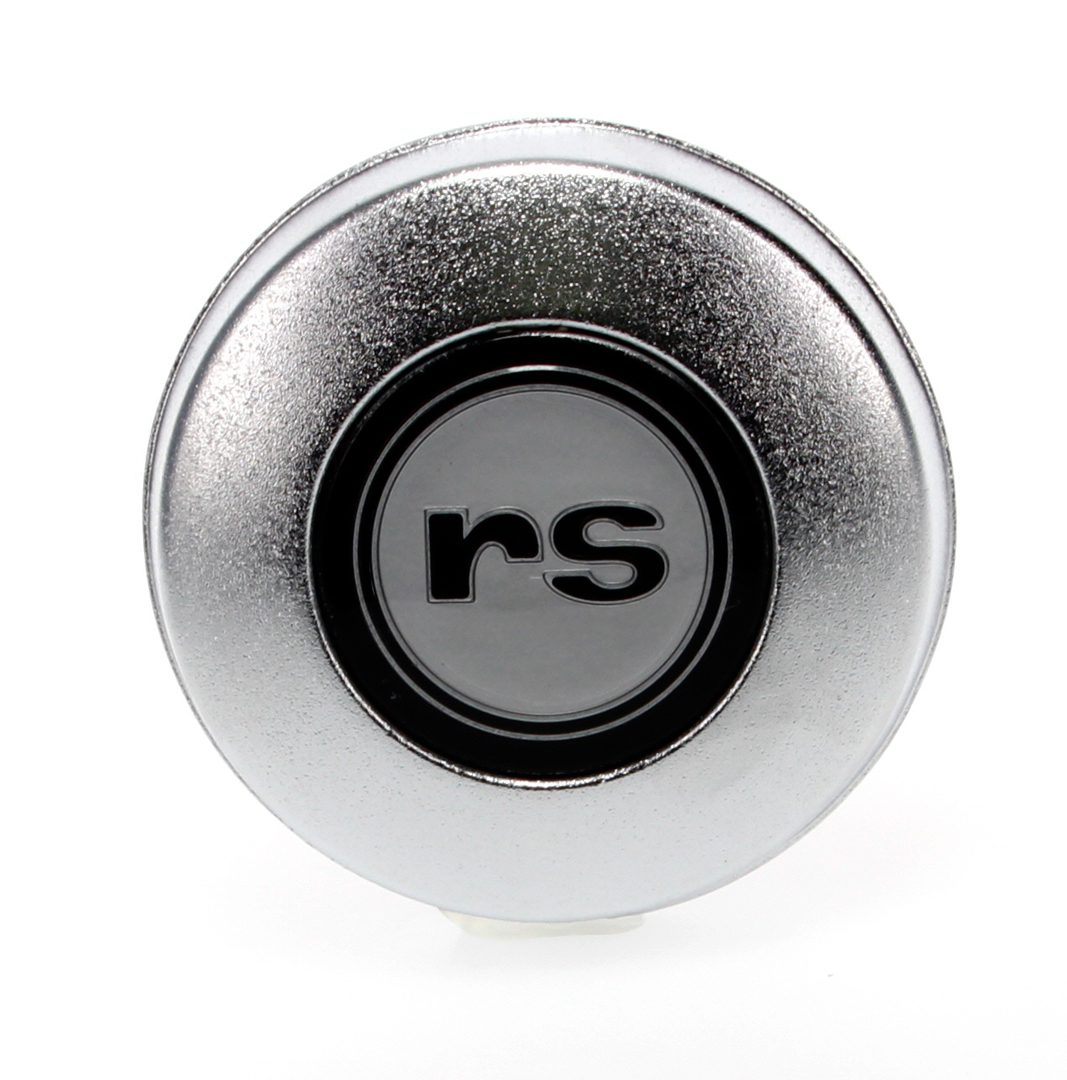 1968 Chevrolet Camaro Steering Wheel Horn Cap Satin Chrome w/RS insert-CHQW-179E