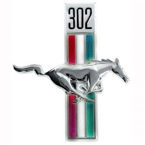 1968 Ford Mustang Emblem Running Horse 302 Passenger Side (RH)