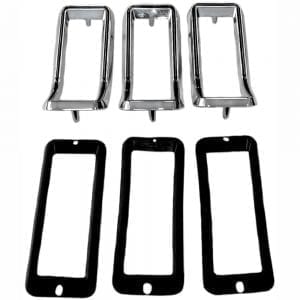 1968 Ford Mustang Tail Lamp Bezel 3Pcs Set with Seal