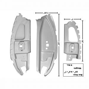 1969-1970 Ford Mustang B Pillar Set Fastback
