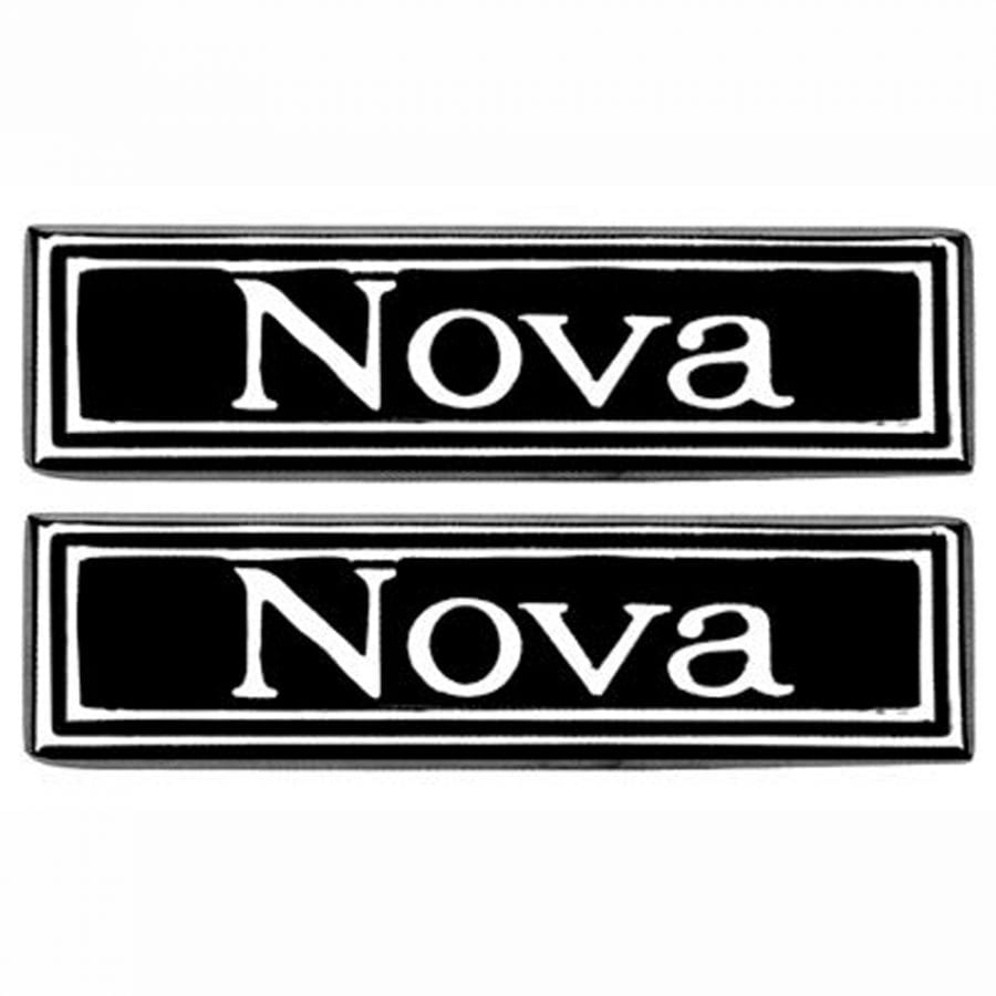 1969-1972 Chevy Nova Door Panel Emblem Pair