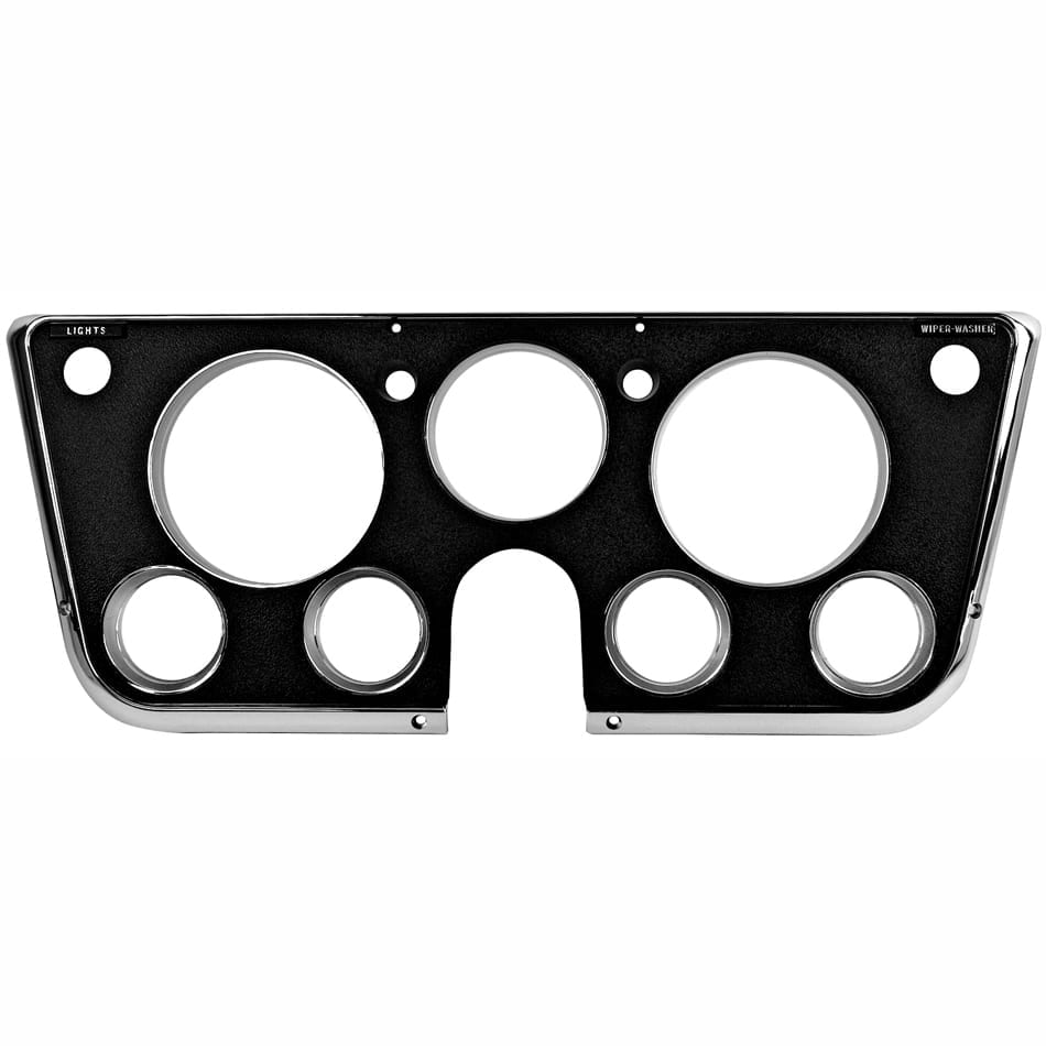 1969-1972 Chevy Pickup Truck Dash Bezel Black with Chrome