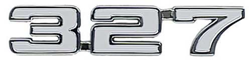 1969 Chevrolet Camaro Fender Emblem 327