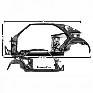 1969 Chevy Camaro or Pontiac Firebird Quarter/Door Frame Assembly Driver Side (LH) Coupe