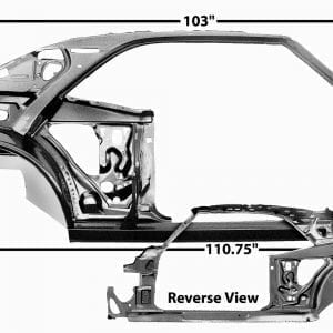 1969 Chevy Camaro or Pontiac Firebird Quarter/Door Frame Assembly Passenger Side (RH) Coupe