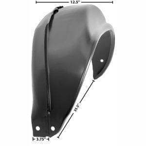 1969 Chevy Camaro or Pontiac Firebird Wheelhouse Complete Driver Side (LH)