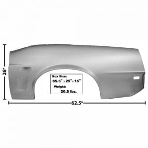 1969 Ford Mustang Quarter Panel Complete Driver Side (LH) Convertible