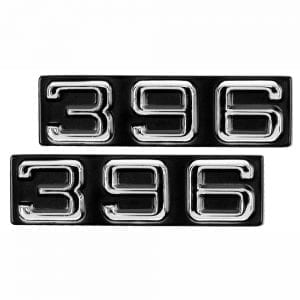 1970-1972 Chevy Camaro Emblem Fender Emblem 396 Pair