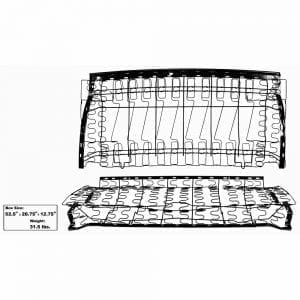 1970-1972 Chevy Chevelle Seat Rear Frame Bottom and Back