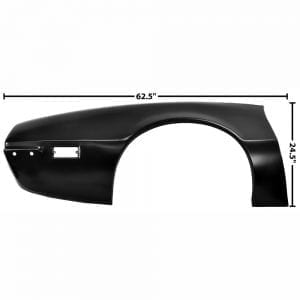 1970-1973 Pontiac Firebird Quarter Panel Skin Passenger Side (RH)
