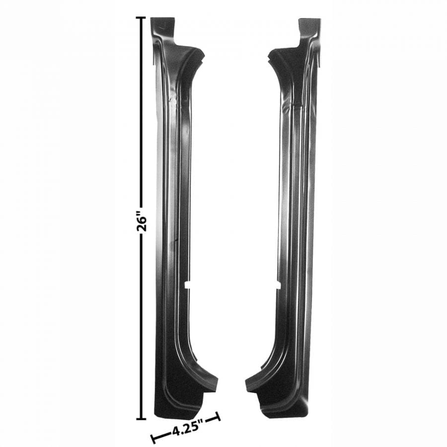 1970-1974 Dodge Challenger Trunk Lid Weather Channel Pair