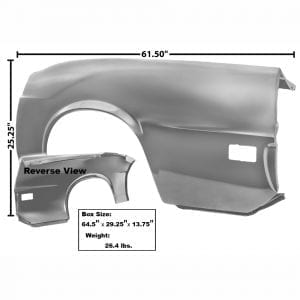 1970 Ford Mustang Quarter Panel Complete Driver Side (LH) Convertible