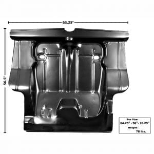 1971-1972 Chevy Nova Trunk Floor Complete with Braces