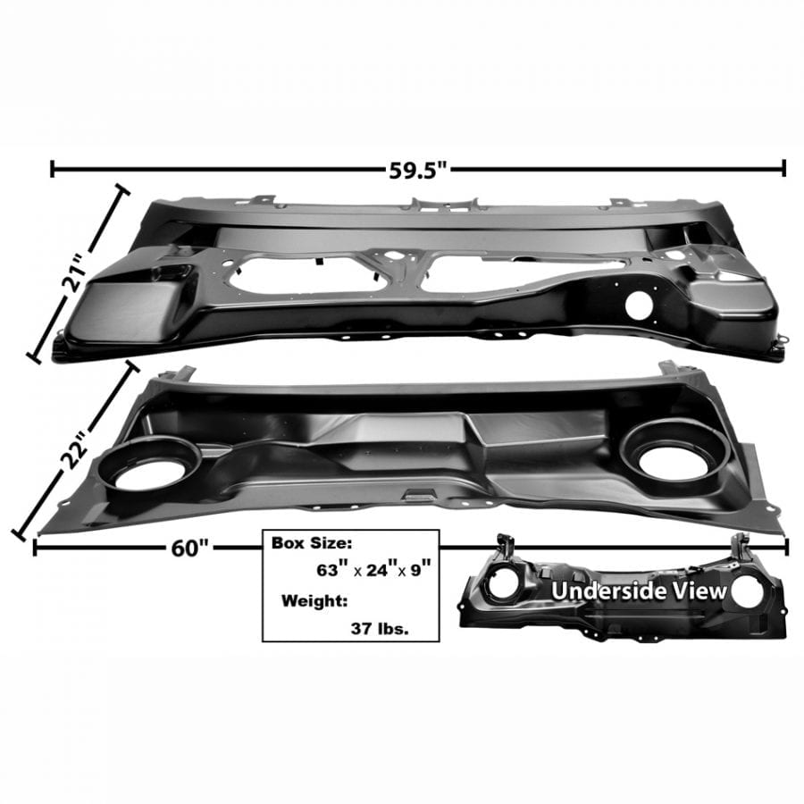 1971-1973 Ford Mustang Cowl Panel Upper and Lower