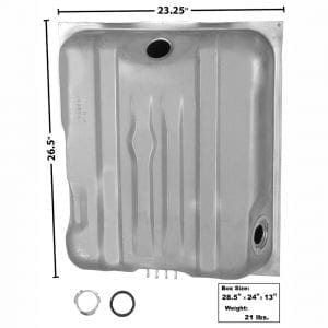 1972-1974 Plymouth Barracuda Gas Tank 18 Gal 4" Vent Pipe