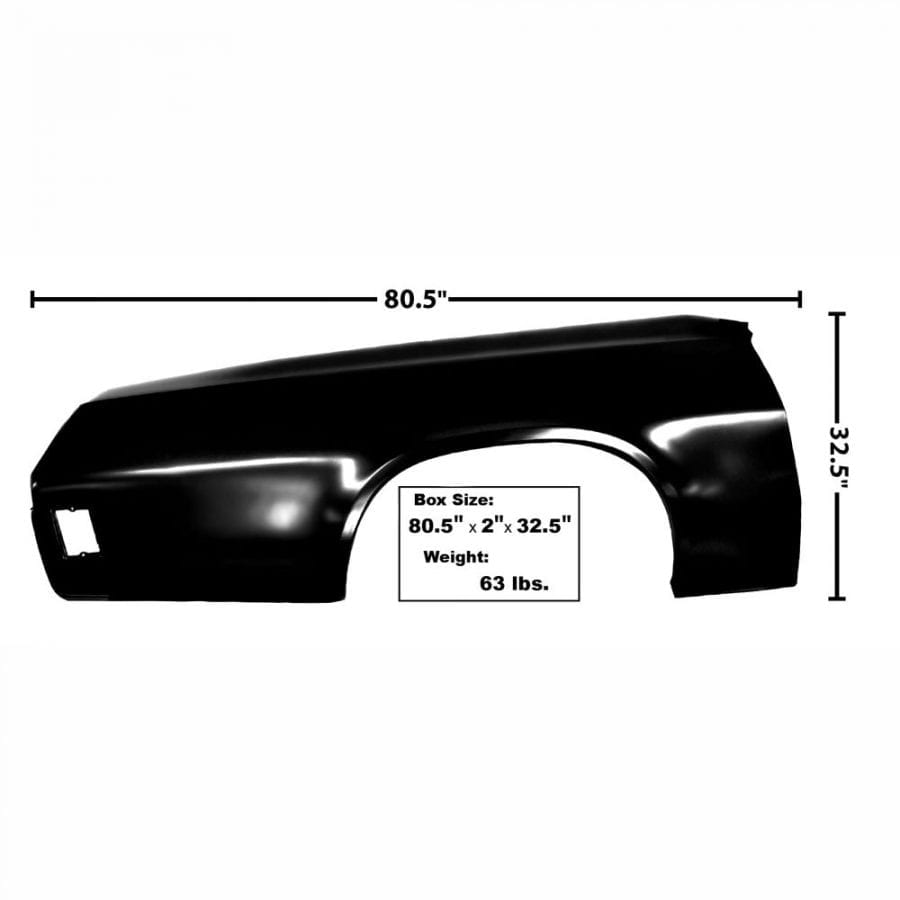 1973-1977 Chevy El Camino Quarter Skin Passenger Side (RH)