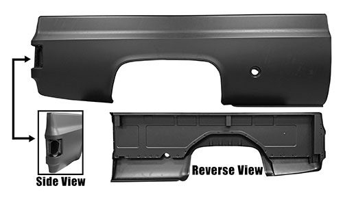 1973-1978 CHEVY-GMC FULL SIZE PICKUP 8ft BEDSIDE w ROUND FUEL HOLE PASSENGER SIDE-0850-068