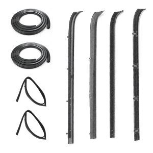 1973-1991 Chevrolet|GMC Suburban|C/K Pickup Truck Door Weatherstrip Seal 8 PC Kit - Driver and Passenger-DK112073