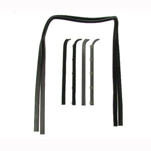 1980-1986 Ford Bronco|F-Series Pickup Truck Beltline Molding and Glass Run Channel 6 PC Kit - Driver and Passenger-WFK211180