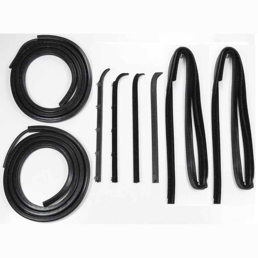 1980-1986 Ford Bronco|F-Series Pickup Truck Door Weatherstrip Seal 8 PC Kit  - Driver and Passenger