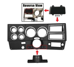 1981-1983 Chevy-GMC Pickup Truck Dash Bezel without AC-E Straight Radio Cavity-DYND1100