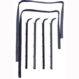 1983-1990 Ford Bronco|Ranger Beltline Molding and Glass Run Channel 6 PC Kit - Driver and Passenger-WFK211183VX