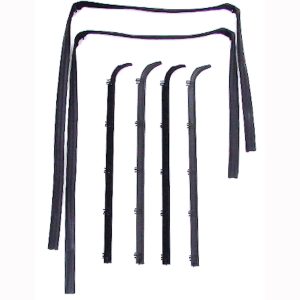 1983-1990 Ford Bronco|Ranger Beltline Molding and Glass Run Channel 6 PC Kit - Driver and Passenger-WFK211183V