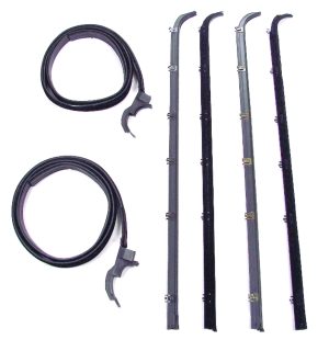 1983-1992 Ford Bronco|Ranger Beltline Molding and Glass Run Channel 6 PC Kit - Driver and Passenger-WFK211183