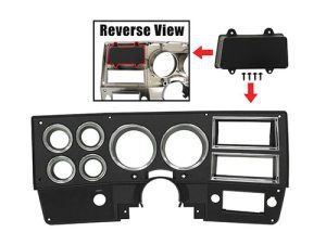 1984-1987 Chevy-GMC Pickup Truck Dash Bezel without AC-1 Hole with Notched Radio Cavity-D1102