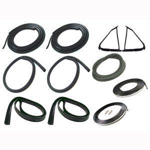 1987-1991 Ford F-Series Pickup Truck Complete Weatherstrip Seal Kit Models With Rear Window Weatherstrip Trim