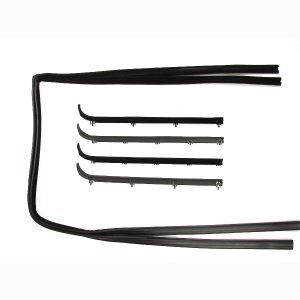 1987-1998 Ford Bronco|F-Series Pickup Truck Beltline Molding and Glass Run Channel 6 PC Kit - Driver and Passenger-WFK211187