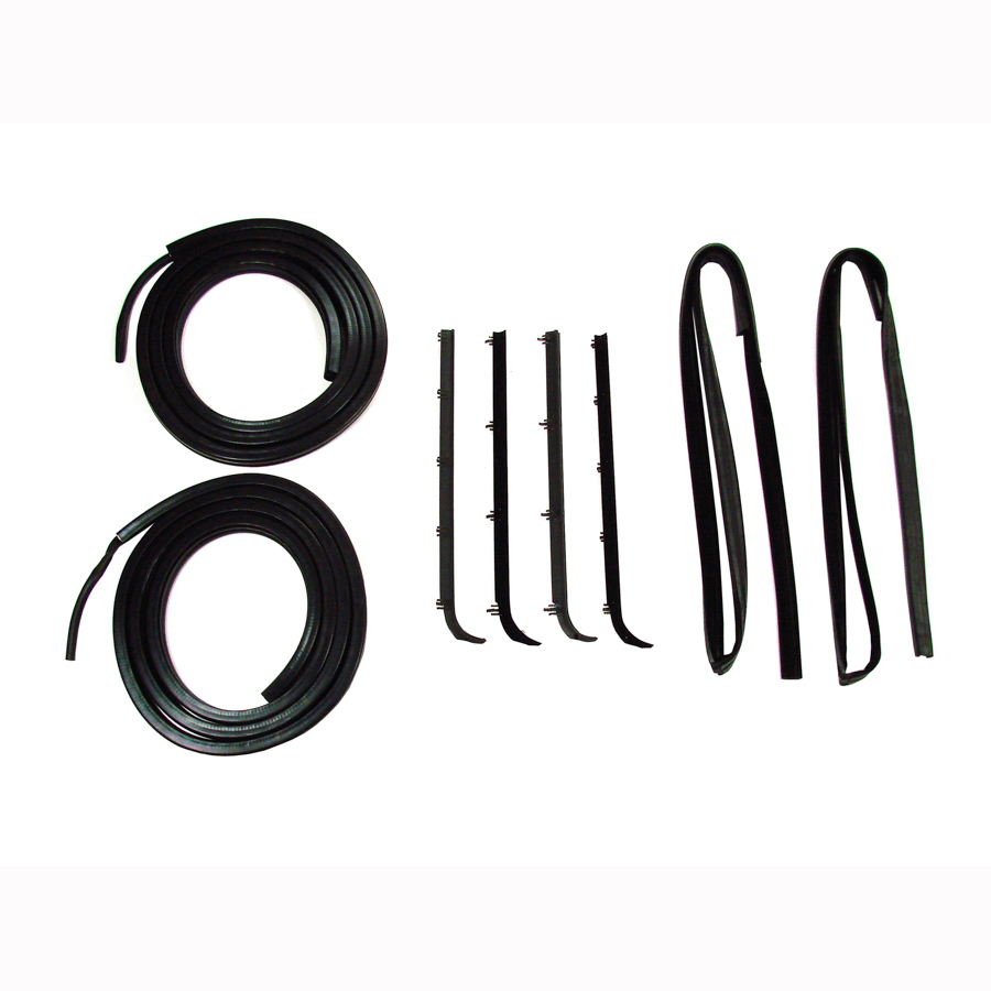 1987-1998 Ford Bronco|F-Series Pickup Truck Door Weatherstrip Seal 8 PC Kit - Driver and Passenger-DK211087