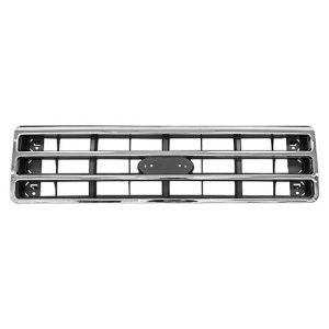 1989-1991 Ford F-Series Pickup Grille Chrome/Silver/Black-DYN3037L