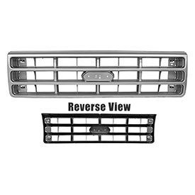 1989-1991 Ford Pickup Grille Silver/Gray-DYN3037M