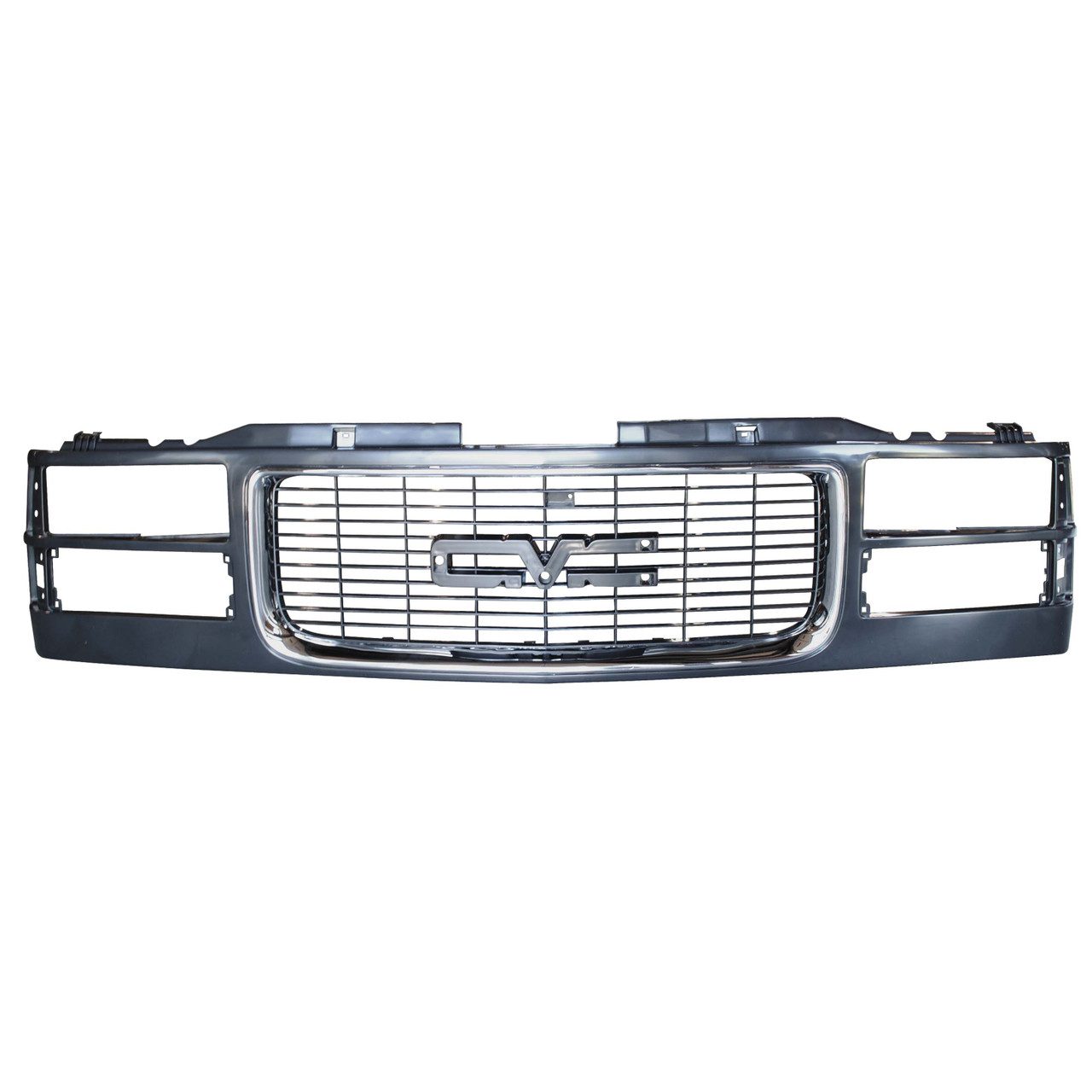 1994-1998 GMC Pickup Grille for Composite Headlights Black (Paint to Match) w/ Chrome Trim-0853-044