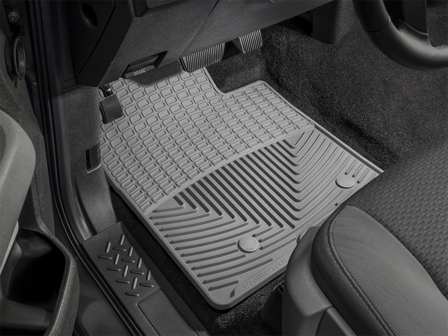 1994-2012 Dodge| Ram Ram 1500| Ram 3500| Ram 2500| Ram 4500| Ram 5500| 1500| 2500| 3500 WeatherTech Front All-Weather Floor Mats-Grey-W54GR-WT