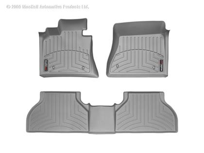 1999-2007 Chevrolet| GMC| Cadillac Silverado| Sierra| Suburban| Tahoe| Yukon| Escalade| Avalanche WeatherTech Front and Rear Floorliners-Grey-46003-1-2-WT