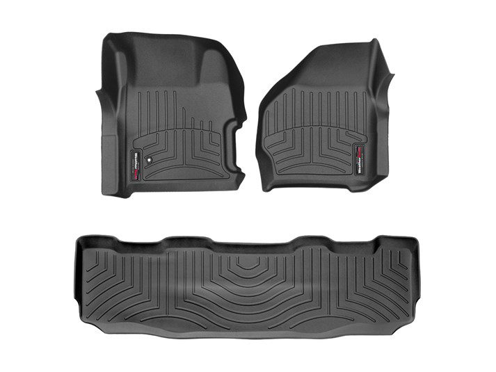 1999-2007 Ford F-250| F-250 Super Duty| F-350 Super Duty WeatherTech Front and Rear Floorliners-Black-441251-440022-WT