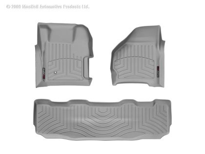 1999-2007 Ford F-250| F-250 Super Duty| F-350 Super Duty WeatherTech Front and Rear Floorliners-Grey-461251-460022-WT