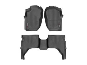 2001-2004 Toyota Tacoma WeatherTech Front and Rear Floorliners-Black-441212-1-2-WT