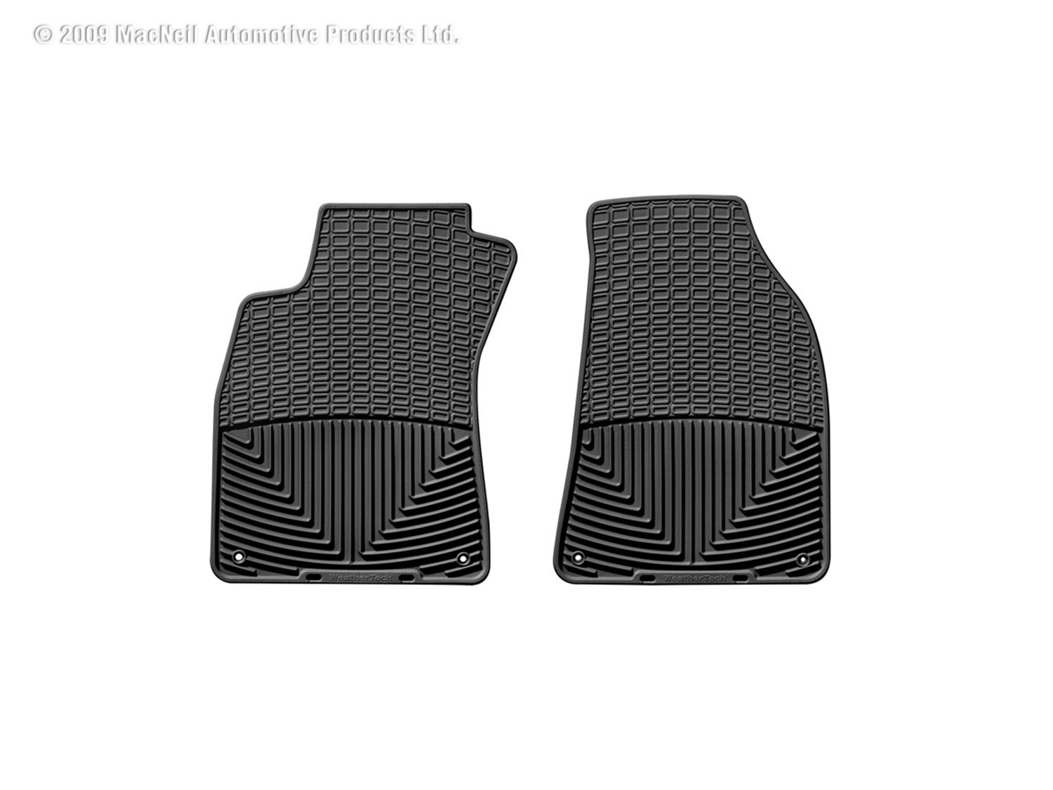 2002-2009 Audi A4| A4 Quattro| S4| RS4 WeatherTech Front All-Weather Floor Mats-Black-W67-WT