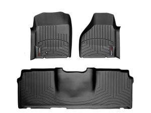 2002-2009 Dodge Ram 1500| Ram 2500| Ram 3500 WeatherTech Front and Rear Floorliners-Black-44012-1-3-WT