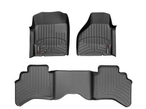 2002-2009 Dodge Ram 1500| Ram 2500| Ram 3500 WeatherTech Front and Rear Floorliners-Black-440121-440042-WT