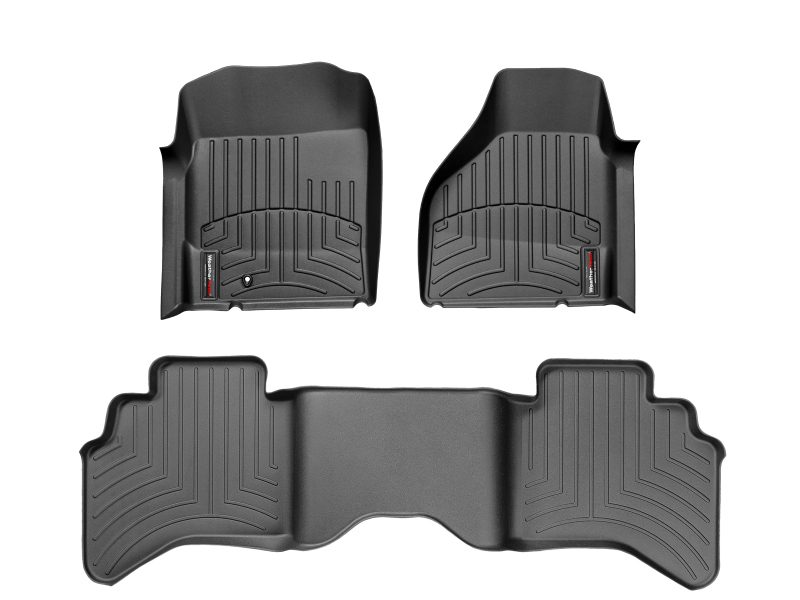 2002-2009 Dodge Ram 1500| Ram 2500| Ram 3500 WeatherTech Front and Rear Floorliners-Black-440121-440042-WT