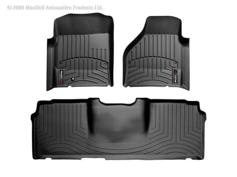 2002-2009 Dodge Ram 1500| Ram 2500| Ram 3500 WeatherTech Front and Rear Floorliners-Black-440041-440123-WT