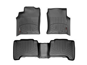 2003-2009 Lexus GX470 WeatherTech Front and Rear Floorliners-Black-44070-1-2-WT