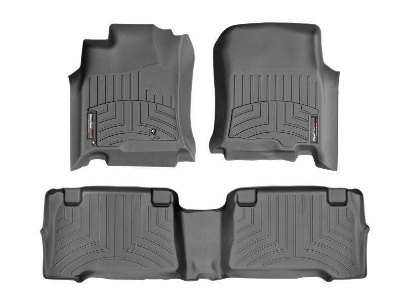 2003-2009 Toyota 4Runner WeatherTech Front and Rear Floorliners-Black-44011-1-2-WT