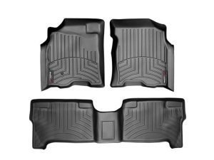2004-2006 Toyota Tundra WeatherTech Front and Rear Floorliners-Black-44030-1-2-WT