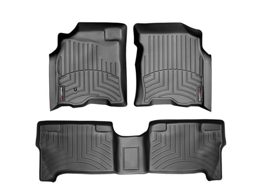 2004-2006 Toyota Tundra WeatherTech Front and Rear Floorliners-Black-44030-1-2-WT